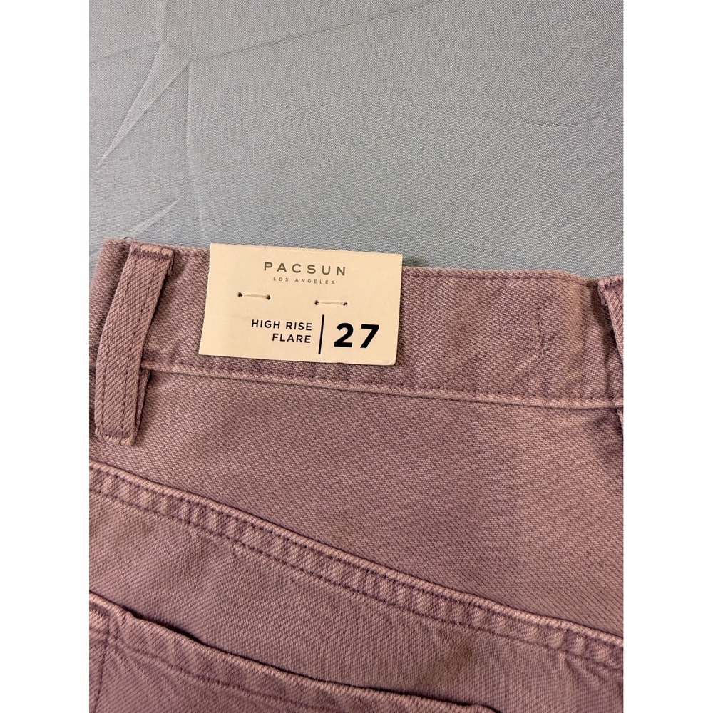 PacSun High Rise Flare Jeans 27 NWT Dusty Lavender Mauve Purple Denim Pants - Picture 6 of 16